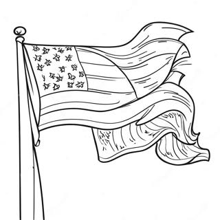 Vintage Flag Coloring Page 67335-14733