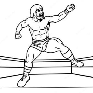 Detailed Wwe Wrestler Jumping On Opponent Coloring Page 67528-14772