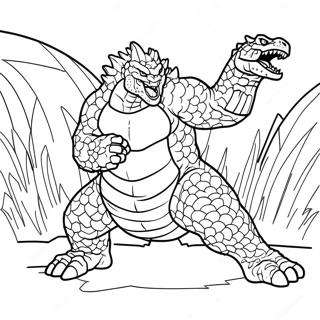 Shin Godzilla Fighting Coloring Page 67807-14844