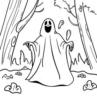 Ghostface In A Spooky Forest Coloring Page 67886 14852