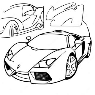 Fast Supercar Sports Car Coloring Page 67973-14869