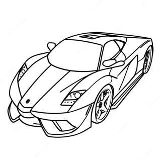 Fast Supercar Sports Car Coloring Page 67973-14872