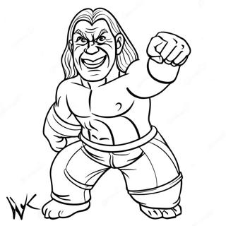 Easy For Seniors Wwe Coloring Page 68153-14908