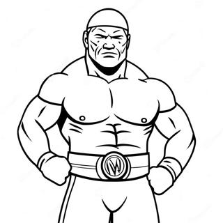 Simple Wwe Wrestler Coloring Page 68154 14912