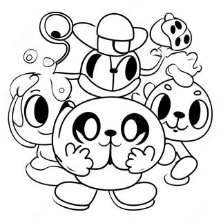 Cuphead With Friends Coloring Page 68410-14983