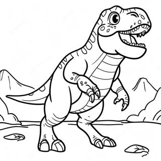 T Rex Roaring Coloring Page 68678-15029