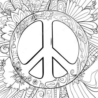 Peace Sign Coloring Page 68765-15045