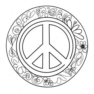 Peace Sign Coloring Page 68765-15046