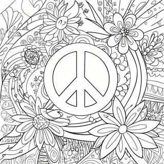 Peace Sign Coloring Page 68765-15047