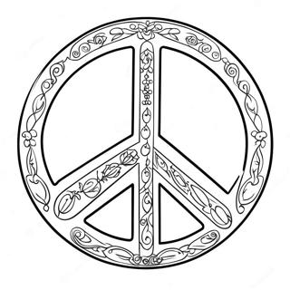 Peace Sign Coloring Page 68765-15048