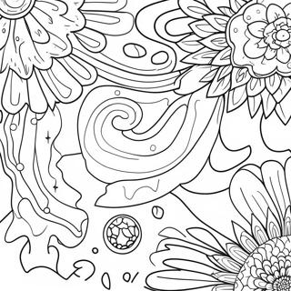 Colorful Galaxy Scene Coloring Page 68948-15090