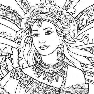 Vibrant Hispanic Festival Coloring Page 69215-15149