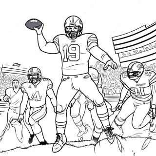Buffalo Bills Touchdown Celebration Coloring Page 69577-15244
