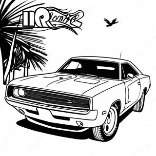 Sporty Dodge Charger Coloring Page 69677-15262