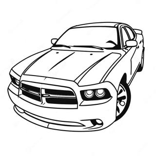 Sporty Dodge Charger Coloring Page 69677-15264
