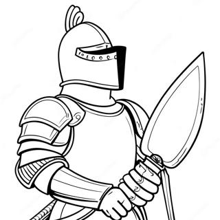 Knight Holding A Sword Coloring Page 69863 15302