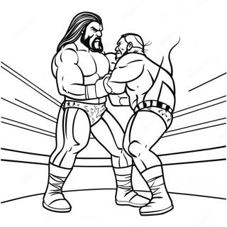 Intense Wwe Match Coloring Page 70046-15336