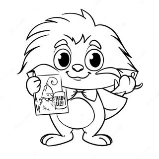 Cute Lorax Holding A Sign Coloring Page 70402-15424