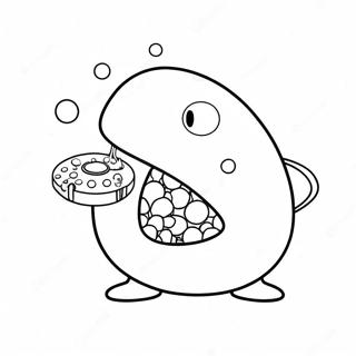 Colorful Pacman Eating Dots Coloring Page 70595-15449