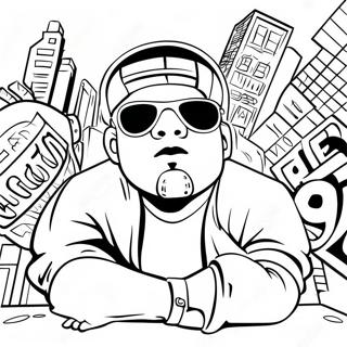 Urban Gangster Graffiti Art Coloring Page 71403 15634