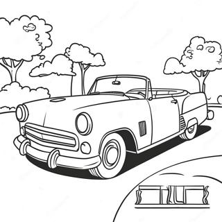 Retro Convertible Coloring Page 71485-15654