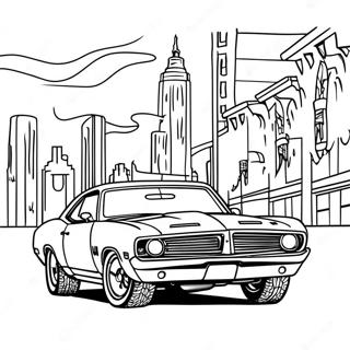 Classic Muscle Car Coloring Page 71486-15659