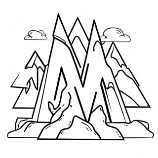 Mighty Mountain Letter M Coloring Page 71757-15716