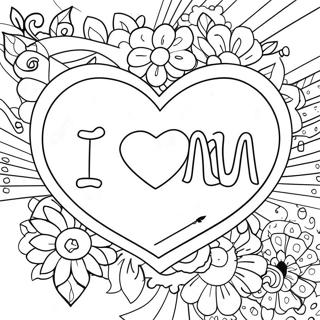 I Love Mom Coloring Pages