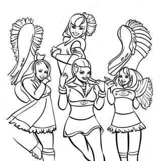 49ers Cheerleaders Coloring Page 71906-15772