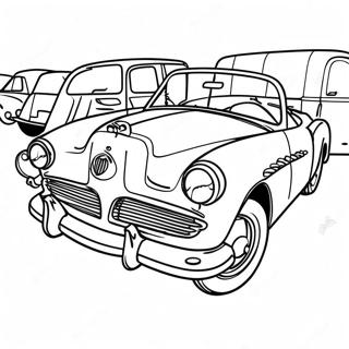 Vintage Car Coloring Page 71932 15796
