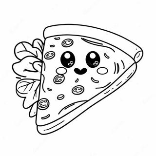 Cute Pizza Slice Coloring Page 72007-15849