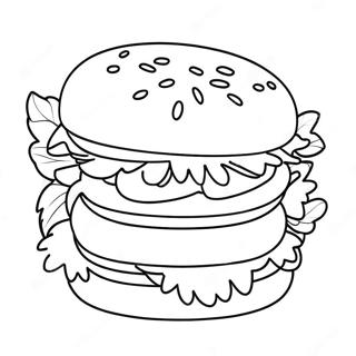 Adorable Hamburger Coloring Page 72008-15856