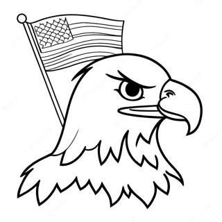 Eagle With Flag Coloring Page 72034 15877