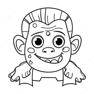 Cute Frankenstein Monster Coloring Page 72057-15889