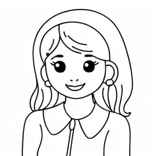 Pretty Girl Cute Girl Coloring Page 72082-15906