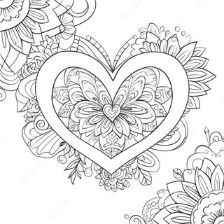 Fancy Heart Coloring Pages