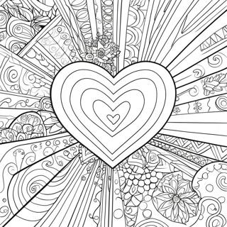 Fancy Heart Coloring Page 72108-15926