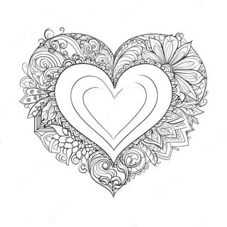 Sparkling Fancy Heart Coloring Page 72109-15930