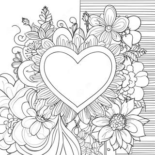 Floral Fancy Heart Coloring Page 72112 15941