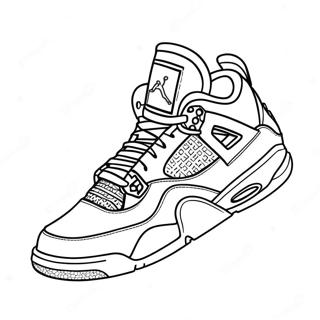 Jordan 4 Sneaker Coloring Page 72210-16006