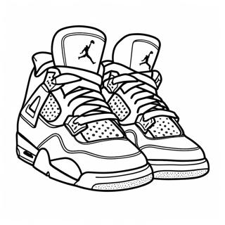 Cool Jordan 4 Sneaker Coloring Page 72211-16010