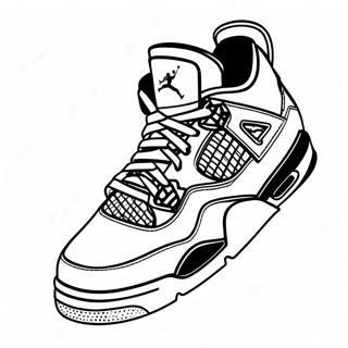 Classic Jordan 4 Sneaker Coloring Page 72212-16013