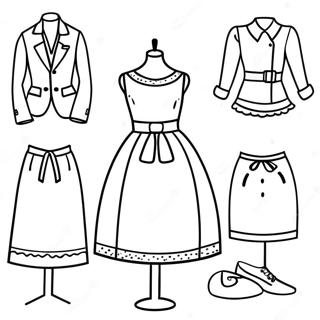 Colorful Dress Up Clothing Coloring Page 72237-16032