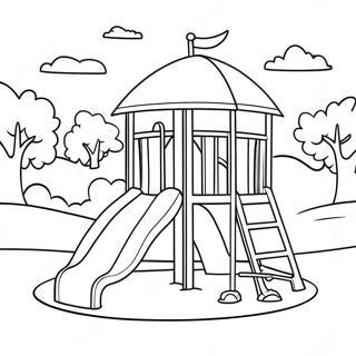 Colorful Playground Scene Coloring Page 72362-16129