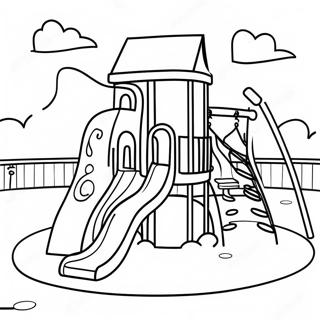Colorful Playground Scene Coloring Page 72362-16132