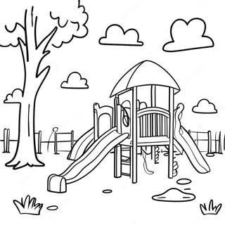 Sunny Day At The Playground Coloring Page 72363-16133