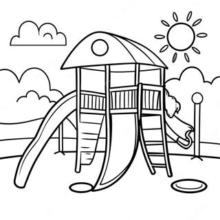 Sunny Day At The Playground Coloring Page 72363-16135