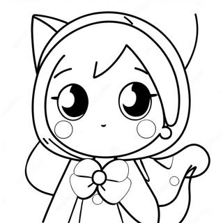 Kawaii Cute Anime Character Coloring Page 72387-16146