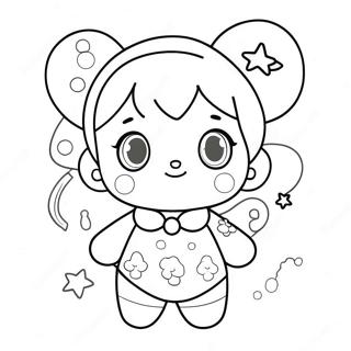 Kawaii Cute Anime Character Coloring Page 72387-16147