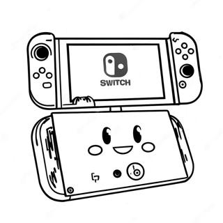 Colorful Nintendo Switch With Joy Con Controllers Coloring Page 72414-16172